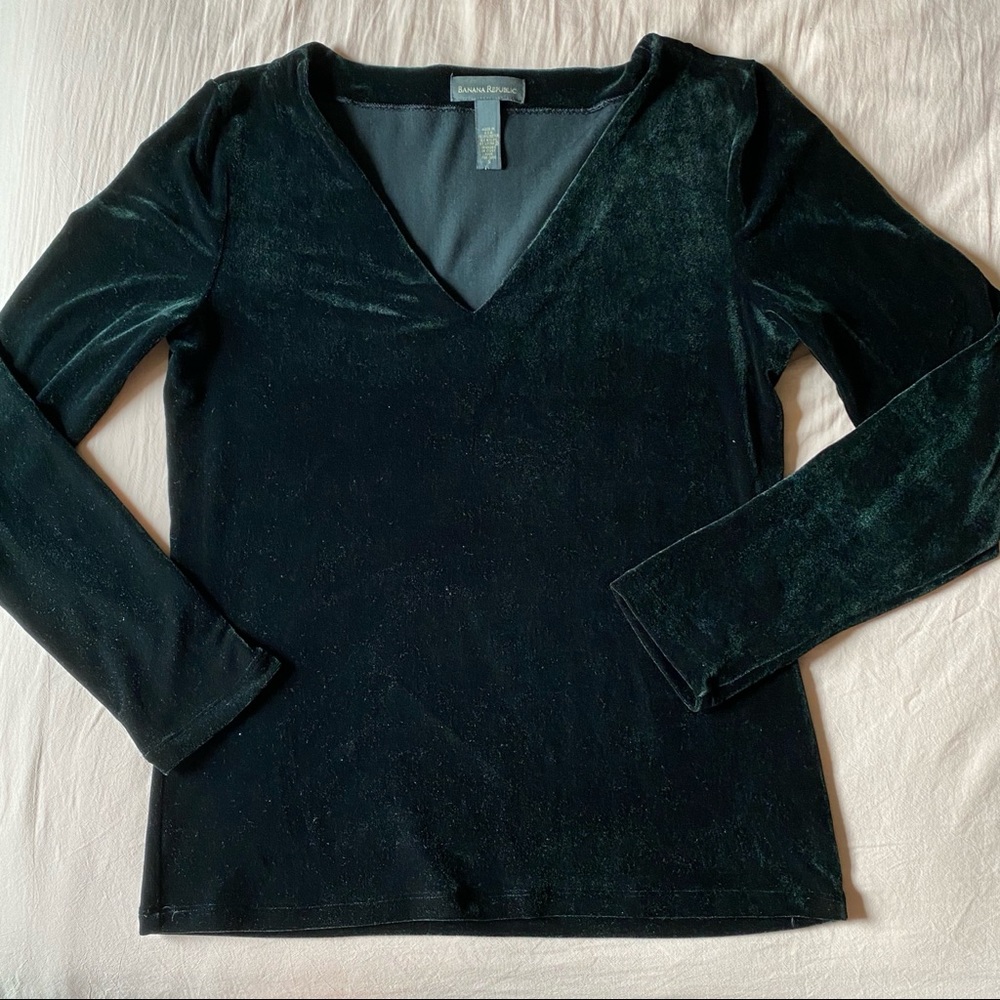 Vintage Banana Republic velvet long sleeve top